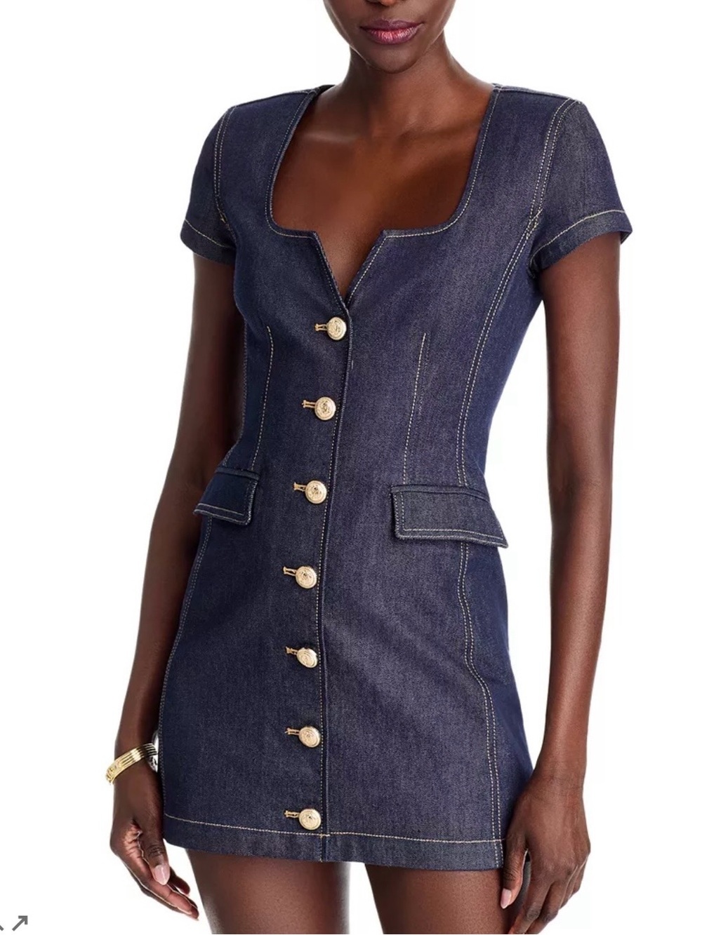 Generation love BRUNELLA SHEEN DENIM CHIC CLASSY MINI DRESS size XL NWT